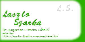 laszlo szarka business card
